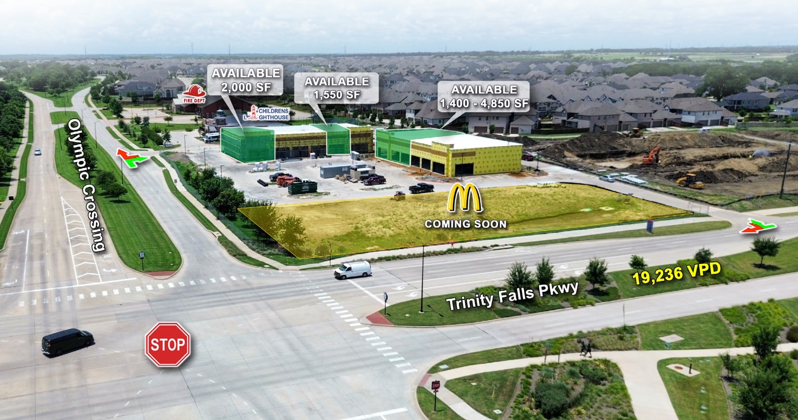 NWQ of Trinity Falls Pkwy & Olympic Crossing, McKinney, TX for lease Building Photo- Image 1 of 12