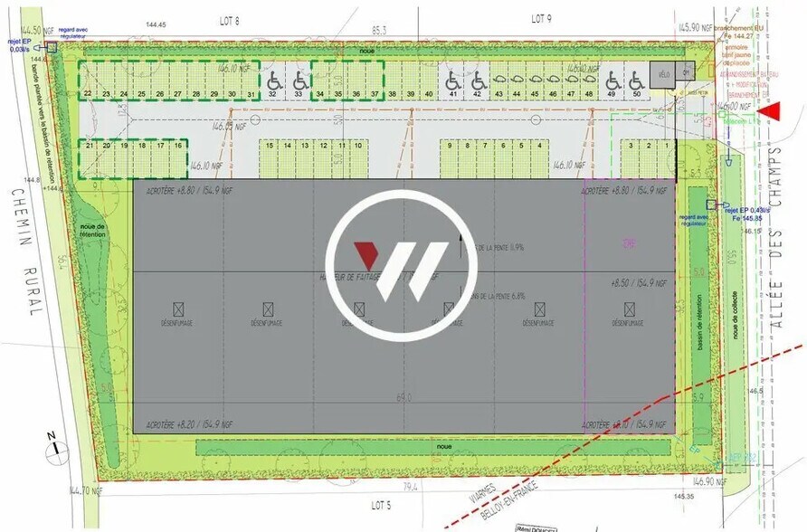 Flex in Viarmes for lease - Site Plan - Image 3 of 4