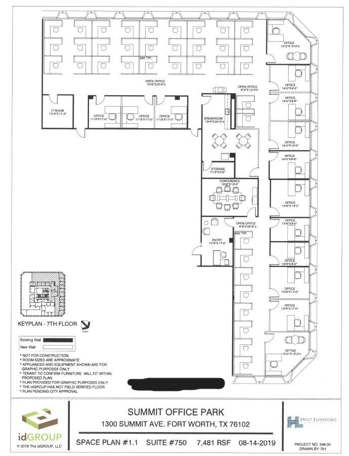 1300 Summit Ave, Fort Worth, TX à louer Plan d’étage- Image 1 de 1