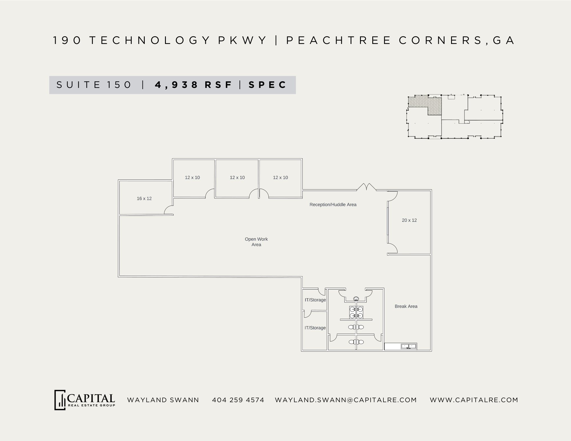 190 Technology Pky, Norcross, GA à louer Plan d’étage- Image 1 de 2