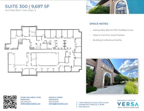 45 S Park Blvd, Glen Ellyn, IL à louer Plan d’étage- Image 1 de 1