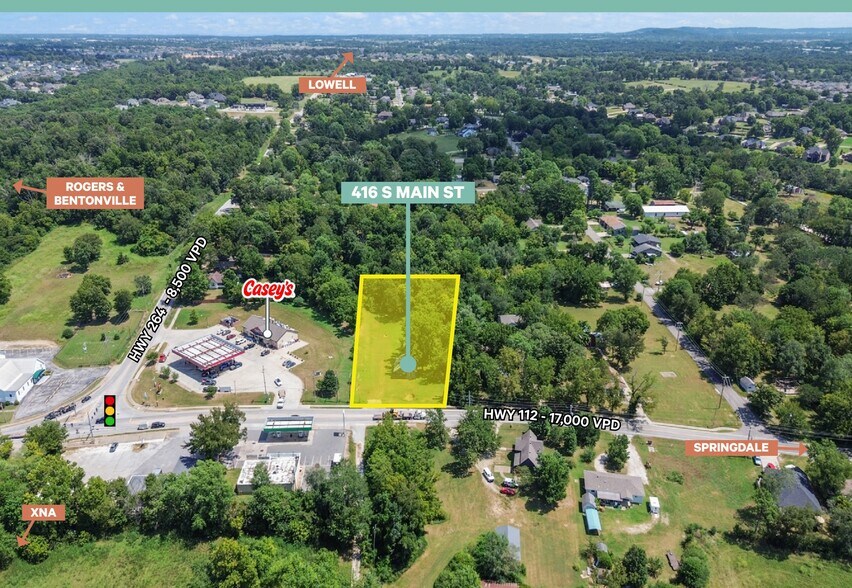 416 S Main St, Cave Springs, AR à vendre - Aérien - Image 2 de 6