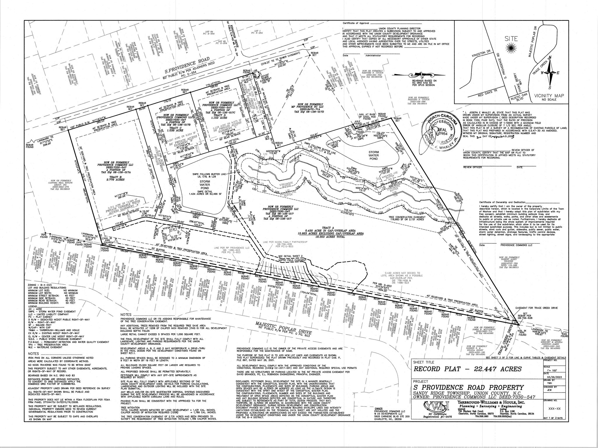3621 S Providence Rd, Waxhaw, NC à vendre Plan cadastral- Image 1 de 3