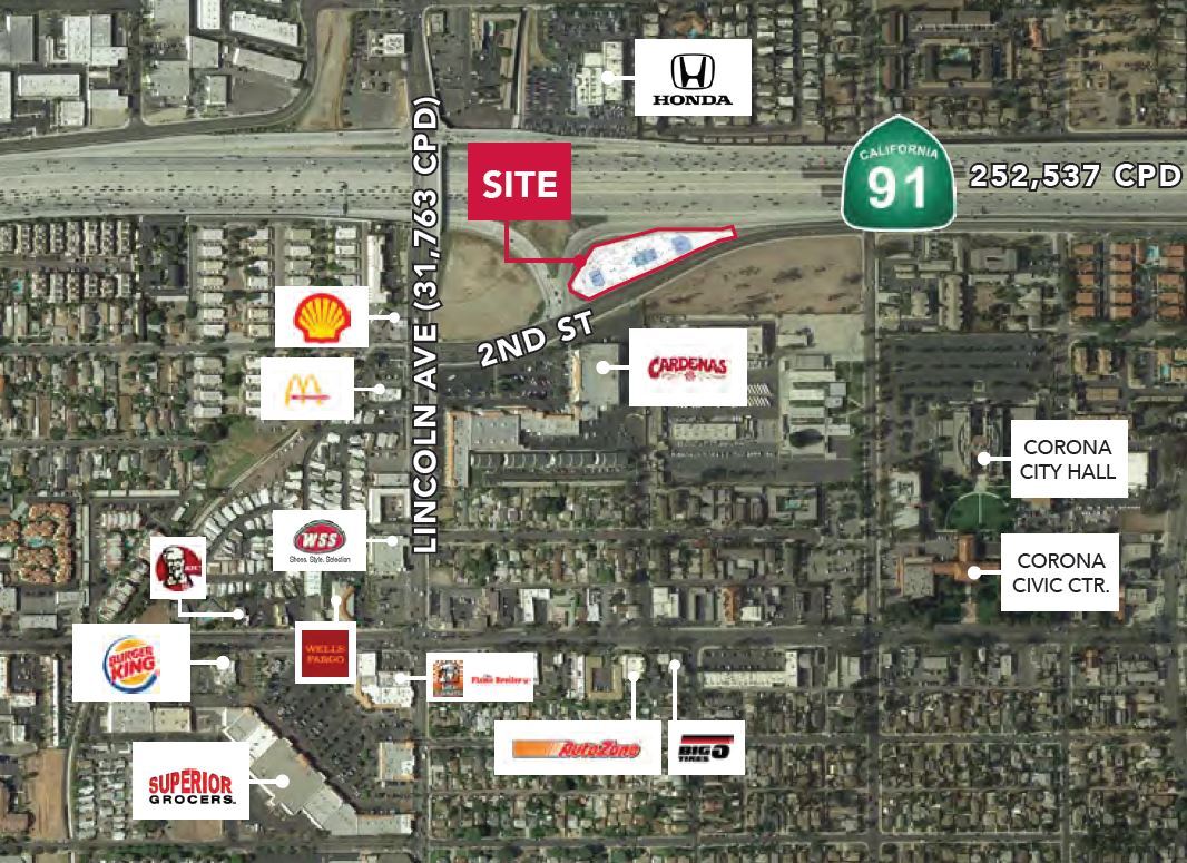 NEQ W. 2nd St. & S. Lincoln Ave Lincoln Ave., Corona, CA for lease Building Photo- Image 1 of 3