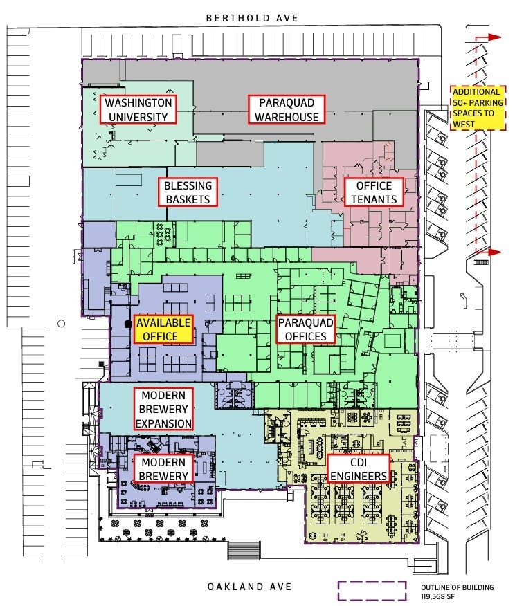 5200-5240 Oakland Ave, Saint Louis, MO à louer Plan d’étage- Image 1 de 1