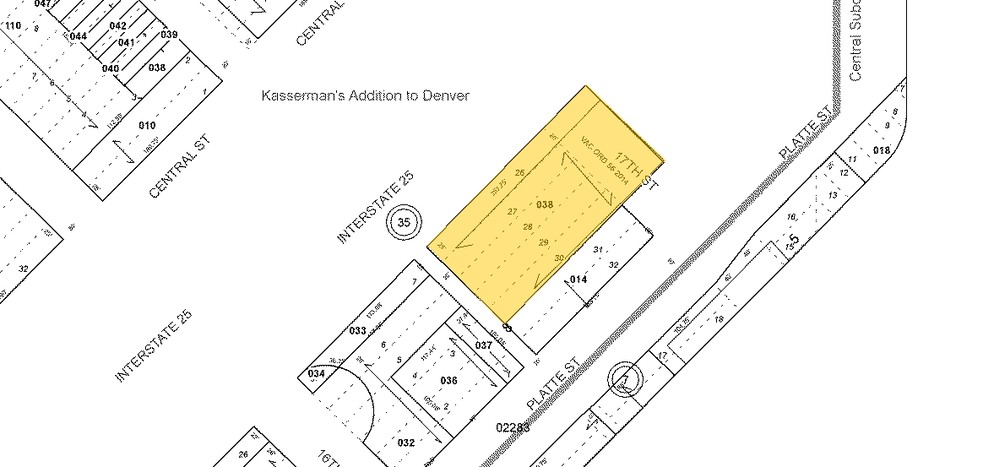 2420 17th St, Denver, CO for lease - Plat Map - Image 2 of 25