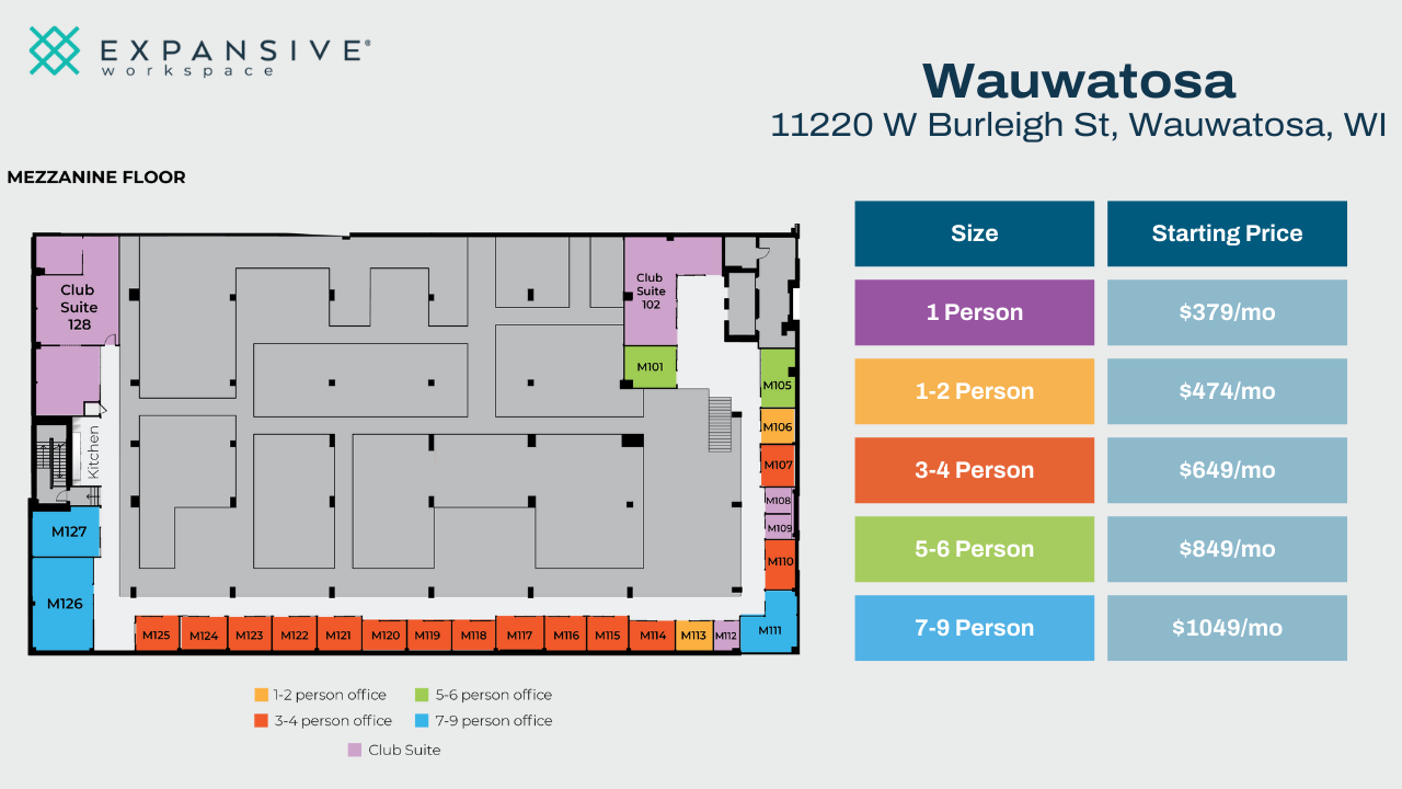 11220 W burleigh St, Wauwatosa, WI à louer Plan d’étage- Image 1 de 5