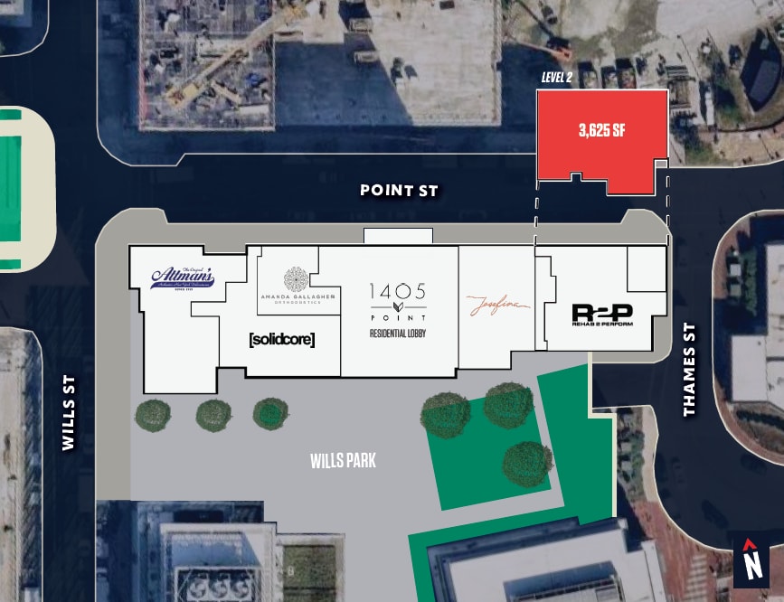 1405 Point St, Baltimore, MD à louer Plan d’étage- Image 1 de 1