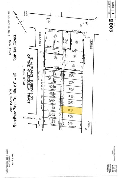 733 Ceres Ave, Los Angeles, CA à vendre - Plan cadastral - Image 2 de 3