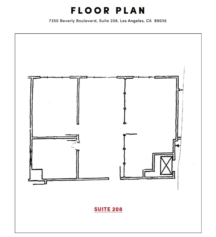 7250 Beverly Blvd, Los Angeles, CA for lease Floor Plan- Image 1 of 1