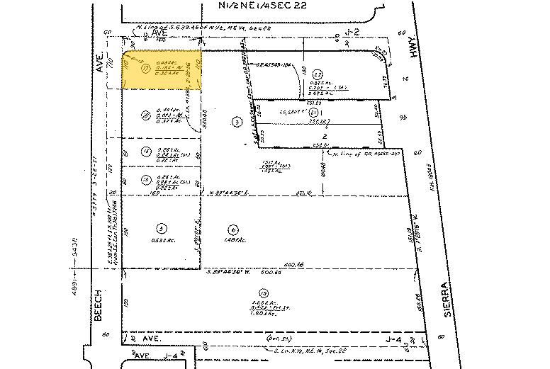 44254 Beech Ave, Lancaster, CA à vendre Plan cadastral- Image 1 de 1