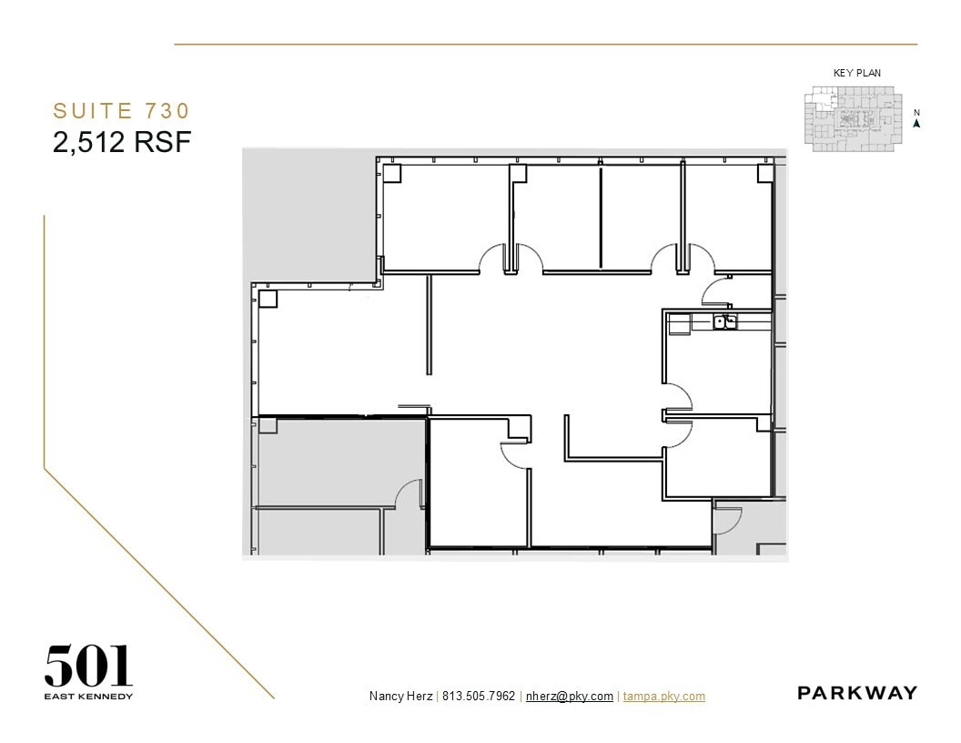 501 E Kennedy Blvd, Tampa, FL à louer Plan d  tage- Image 1 de 1