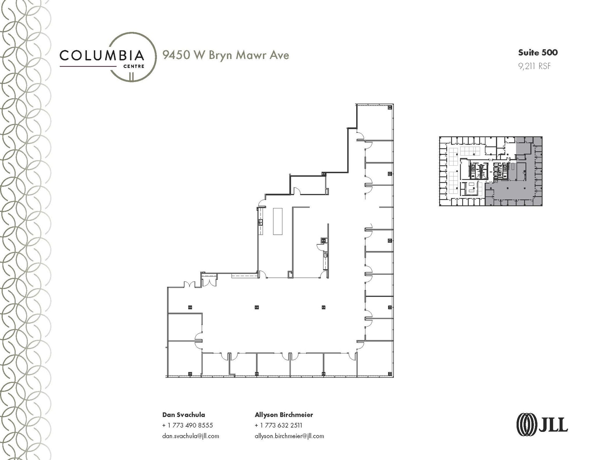 9450 W Bryn Mawr Ave, Rosemont, IL for lease Floor Plan- Image 1 of 2