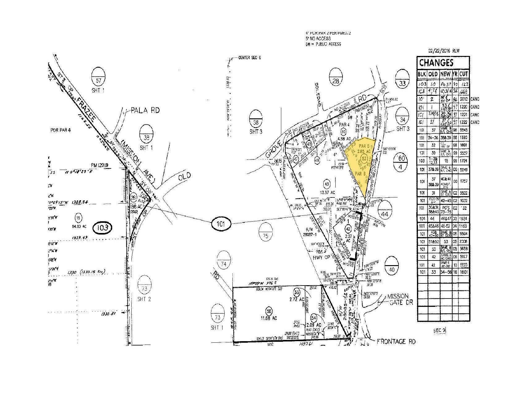 447-475 College Blvd, Oceanside, CA for lease Plat Map- Image 1 of 2