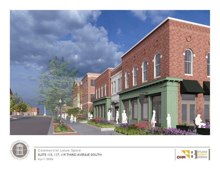 115-119 3rd Ave S Ave, Franklin, TN à louer - Photo du bâtiment - Image 2 de 5