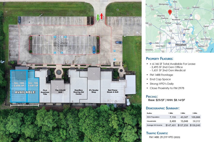 7214 FM-1488 Rd, Magnolia, TX à louer - Plan de site - Image 3 de 36