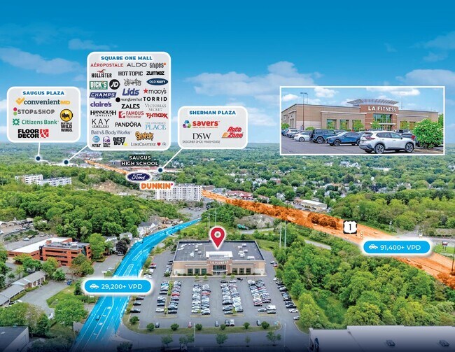 Plus de détails pour 1450 Broadway, Saugus, MA - Commerce de détail à vendre