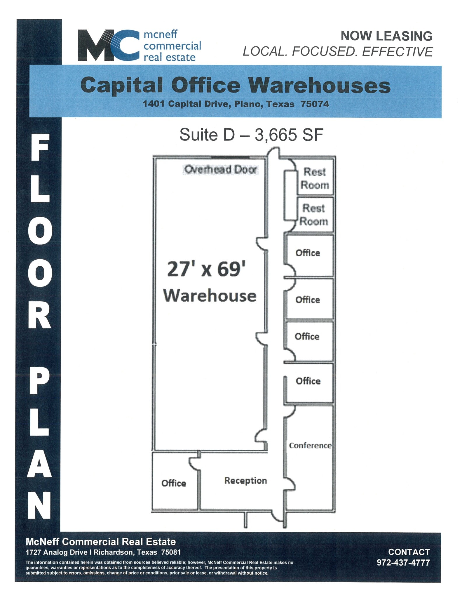 1401 Capital Ave, Plano, TX à louer Plan d’étage- Image 1 de 1