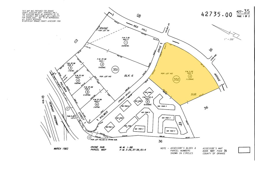 2995 Red Hill Ave, Costa Mesa, CA for lease - Plat Map - Image 2 of 3