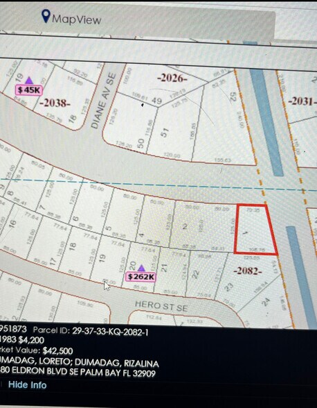 3180 Eldron SE blvd, Palm Bay, FL à vendre - Plan cadastral - Image 2 de 2