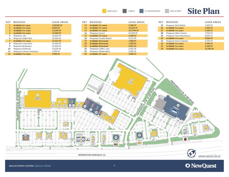 NWC I-10 & Highway 46, Seguin, TX à vendre - Plan de site - Image 3 de 3