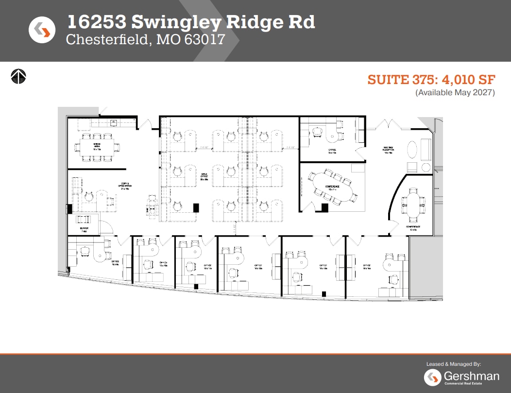 16253 Swingley Ridge Rd, Chesterfield, MO à louer Plan d’étage- Image 1 de 1