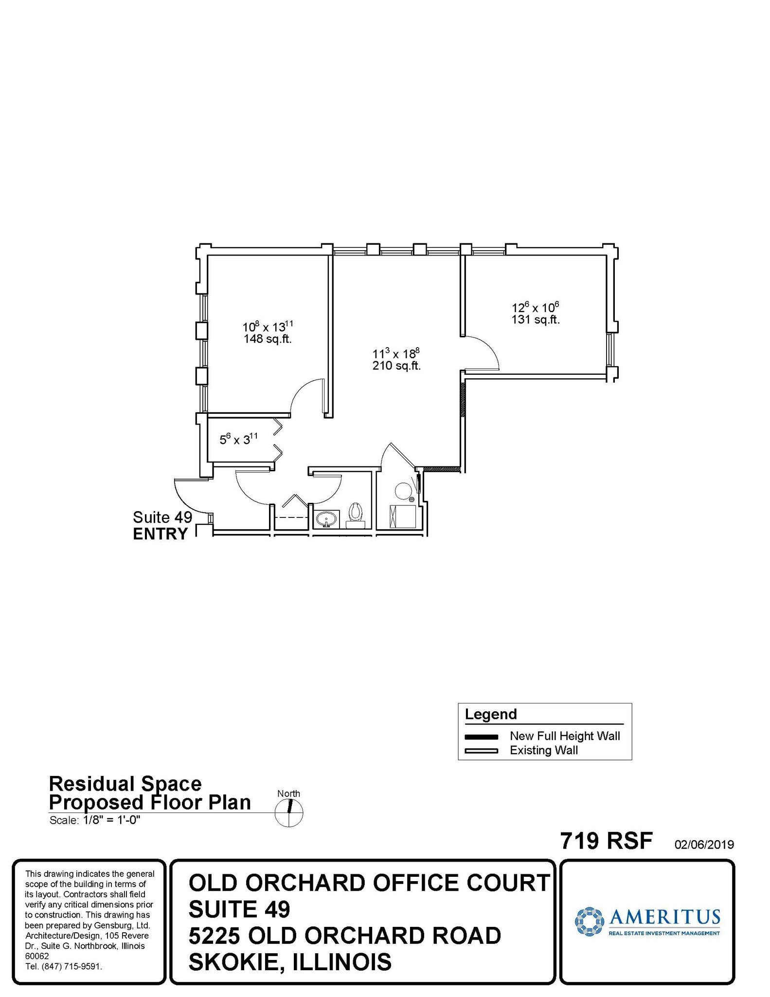 5225 Old Orchard Rd, Skokie, IL à louer Plan d’étage- Image 1 de 1