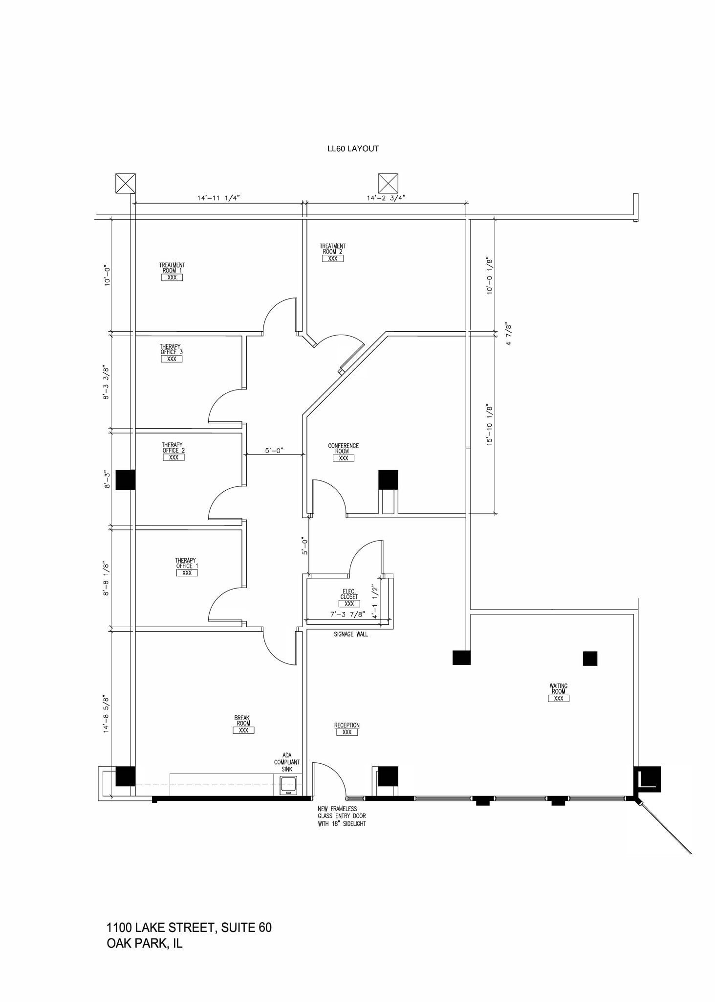 1100 Lake St, Oak Park, IL for lease Site Plan- Image 1 of 1