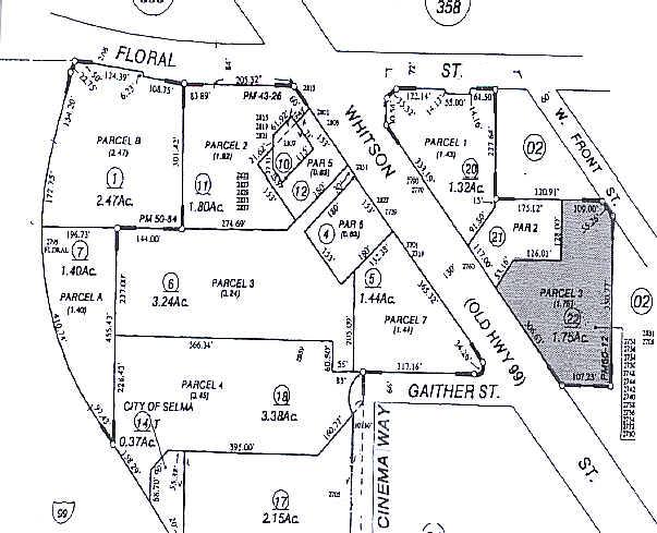 2730-2758 Whitson St, Selma, CA for lease - Plat Map - Image 3 of 11