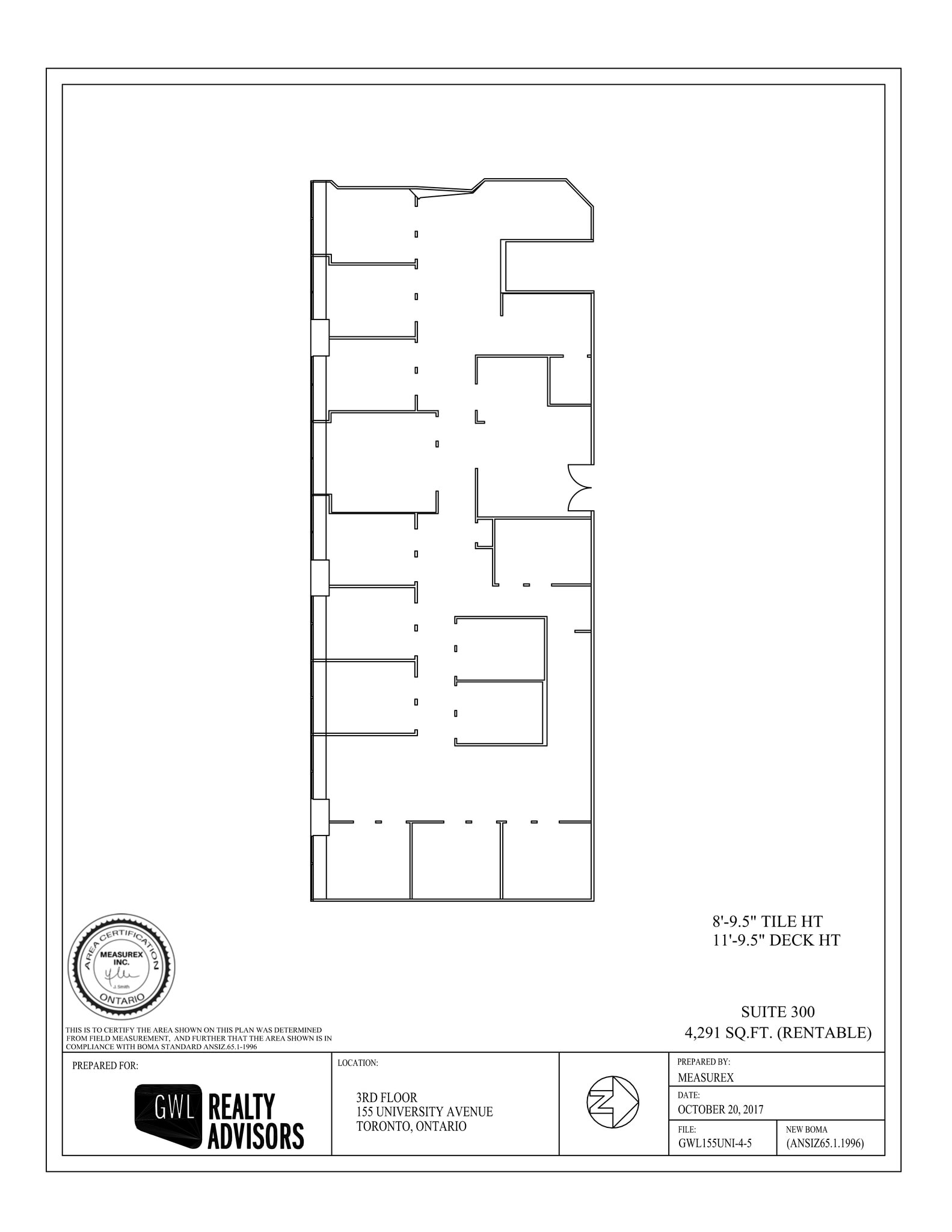 155 University Ave, Toronto, ON for lease Site Plan- Image 1 of 1