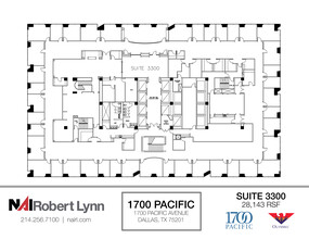 1700 Pacific Ave, Dallas, TX à louer Plan d  tage- Image 1 de 1