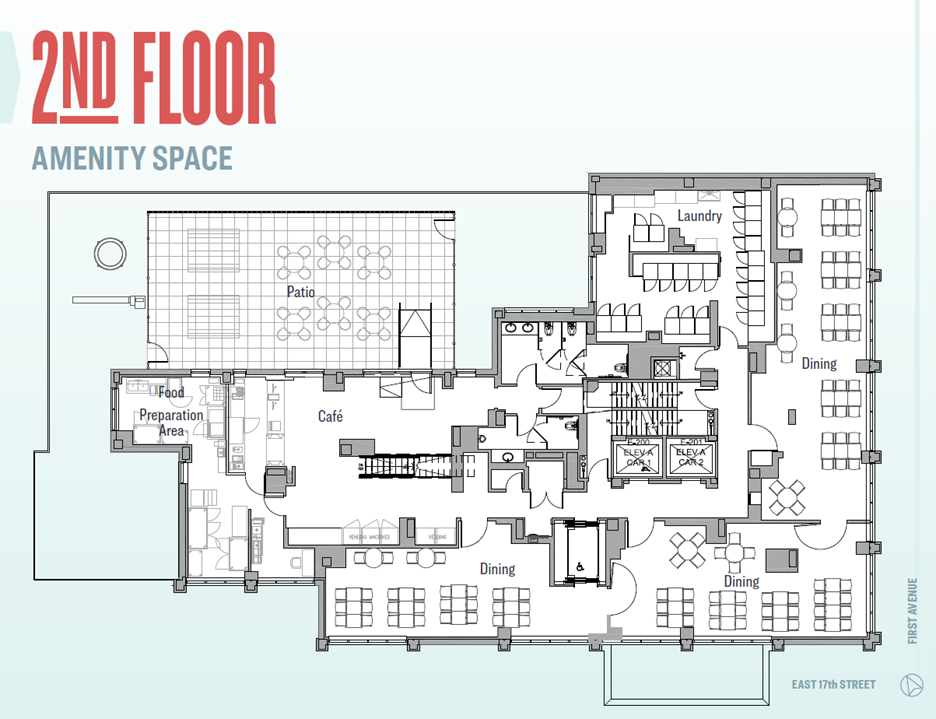 301 First Ave, New York, NY à louer Plan d’étage- Image 1 de 4