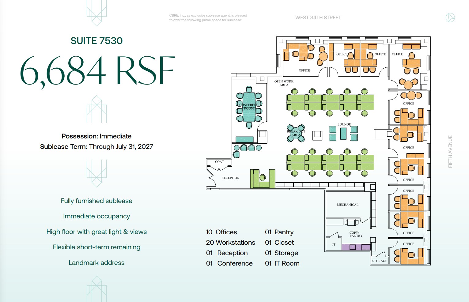 350 Fifth Ave, New York, NY à louer Plan d’étage- Image 1 de 5