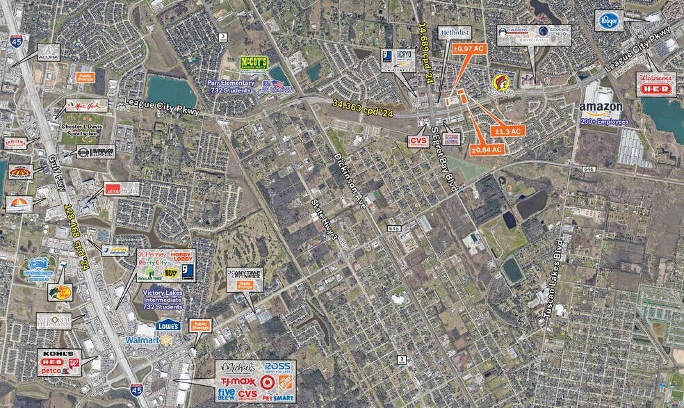 NEC Egret Bay Blvd & League City Parkway, League City, TX for sale - Aerial - Image 2 of 3