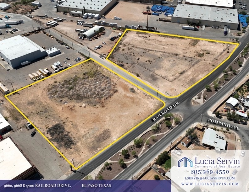 9660, 9668, 9700 Railroad Dr El Paso Tx. portfolio of 2 properties for sale on LoopNet.ca Aerial- Image 1 of 2
