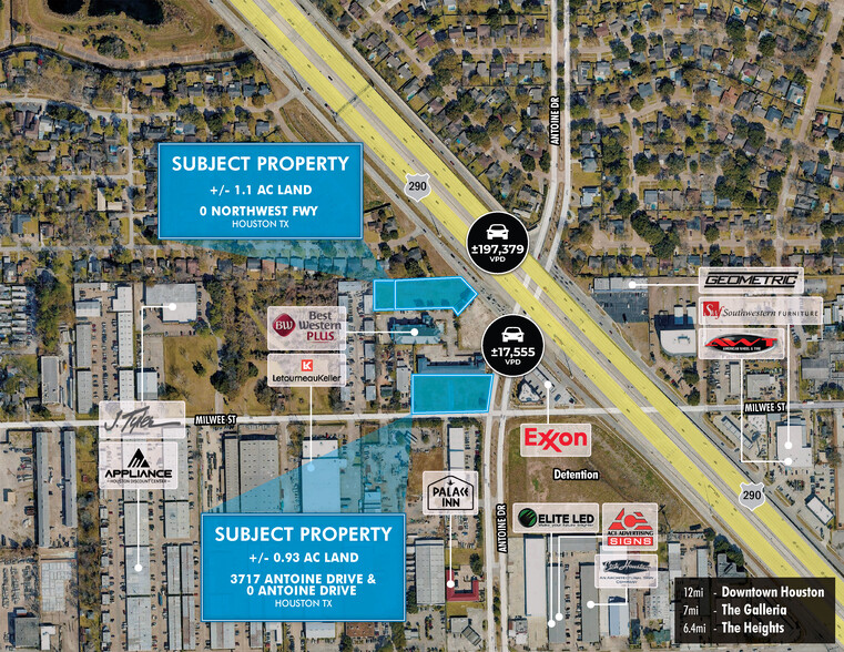 Two (2) Land Parcels at US 290 & Antoine portefeuille de 2 propriétés à vendre sur LoopNet.ca - Aérien - Image 1 de 4