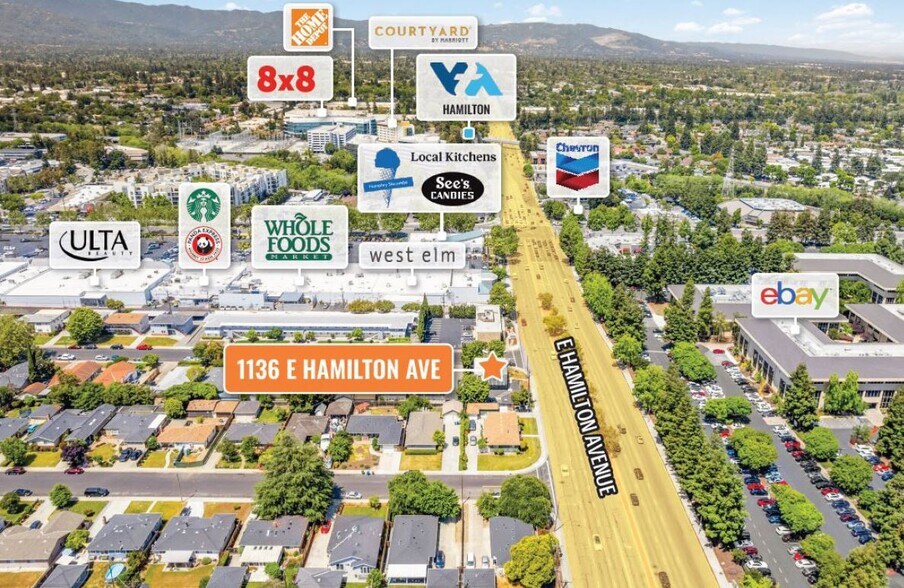 1136 E Hamilton Ave, Campbell, CA à vendre - Photo du bâtiment - Image 2 de 12