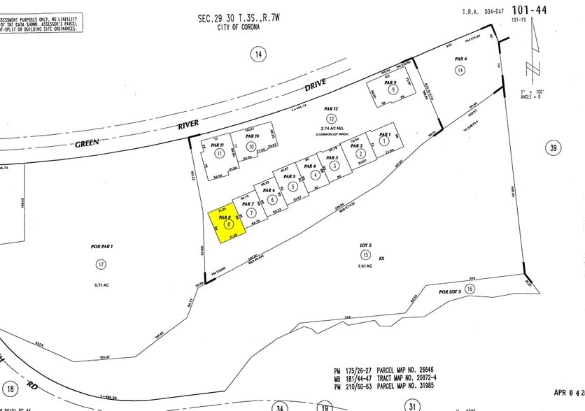 4238 Green River Rd, Corona, CA for sale - Plat Map - Image 2 of 2