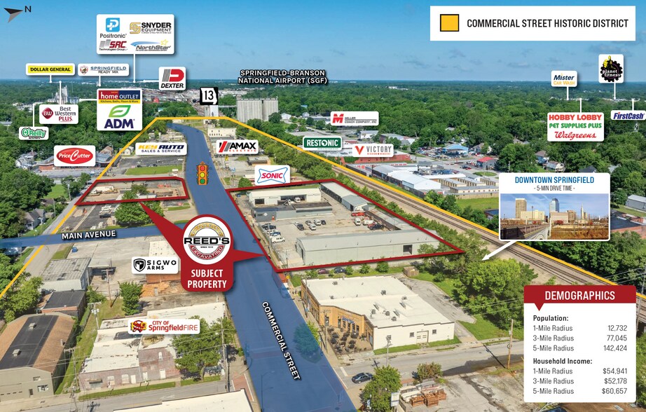 600-611 W Commercial St, Springfield, MO à vendre - Photo du bâtiment - Image 3 de 6