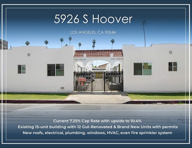 Plus de détails pour 5926 S Hoover St, Los Angeles, CA - Multi-résidentiel à vendre