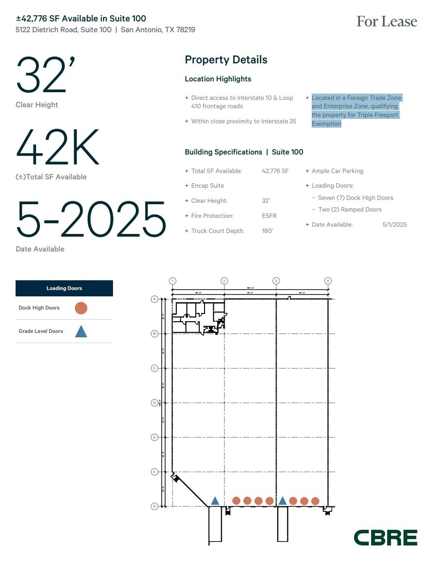 8562 NE Loop 410, San Antonio, TX for lease Floor Plan- Image 1 of 1