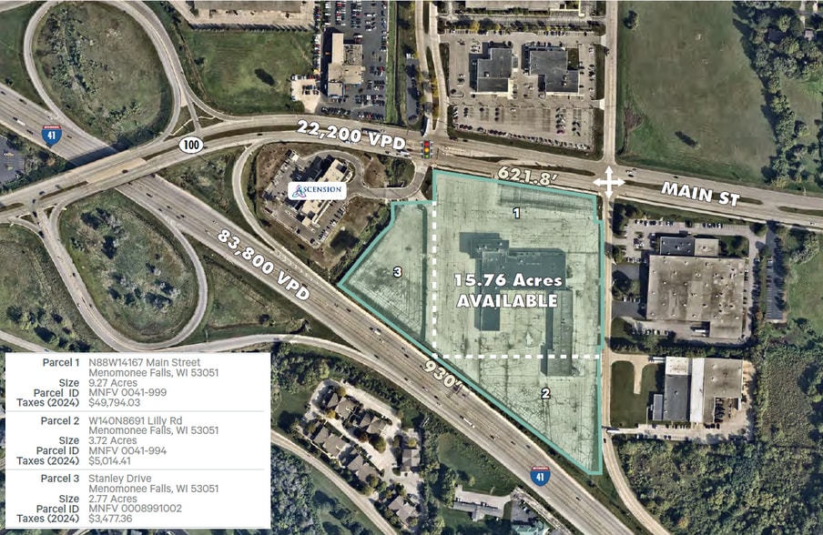 N88 W14167 Main St, Menomonee Falls, WI for sale - Aerial - Image 2 of 8