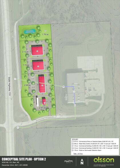 Hwy 133 & Hwy 30, Blair, NE à vendre - Plan de site - Image 3 de 5