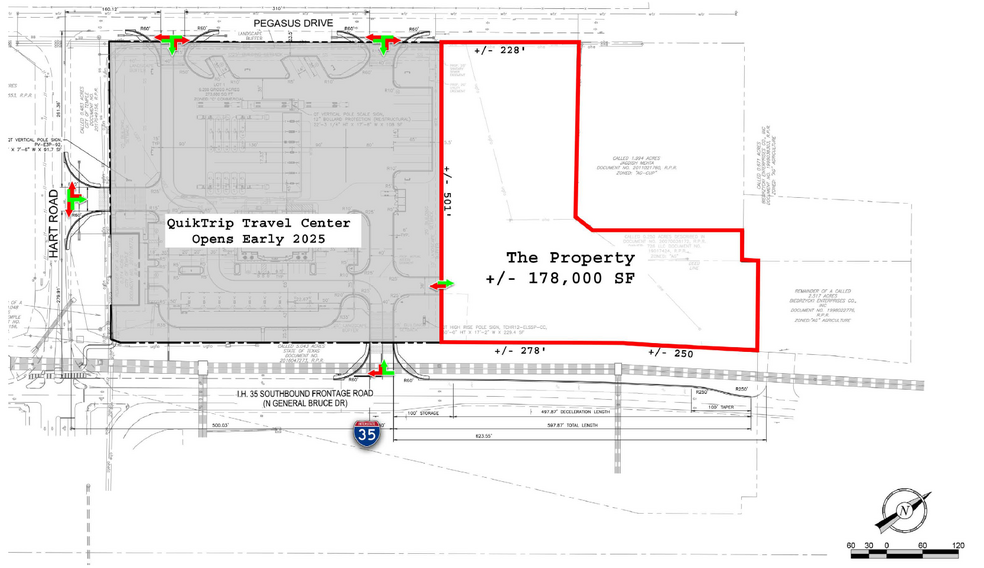 NWC of IH-35 and Hart Road, Temple, TX à vendre - Plan de site - Image 2 de 3