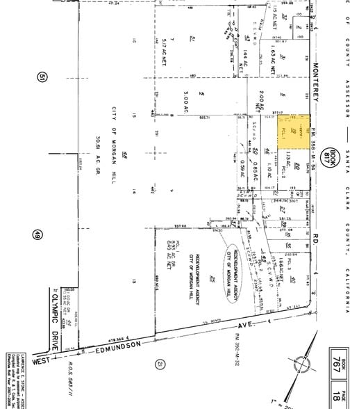 16275 Monterey St, Morgan Hill, CA for lease - Plat Map - Image 2 of 4