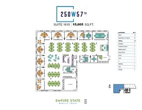 250 W 57th St, New York, NY à louer Plan d’étage- Image 1 de 3