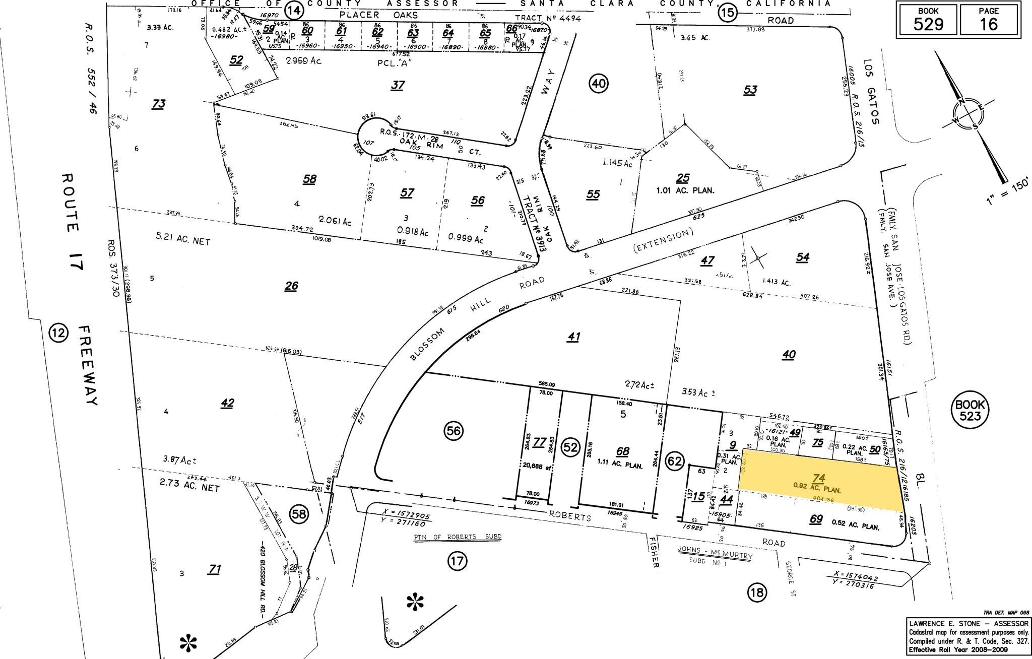 16185 Los Gatos Blvd, Los Gatos, CA à louer Plan cadastral- Image 1 de 5