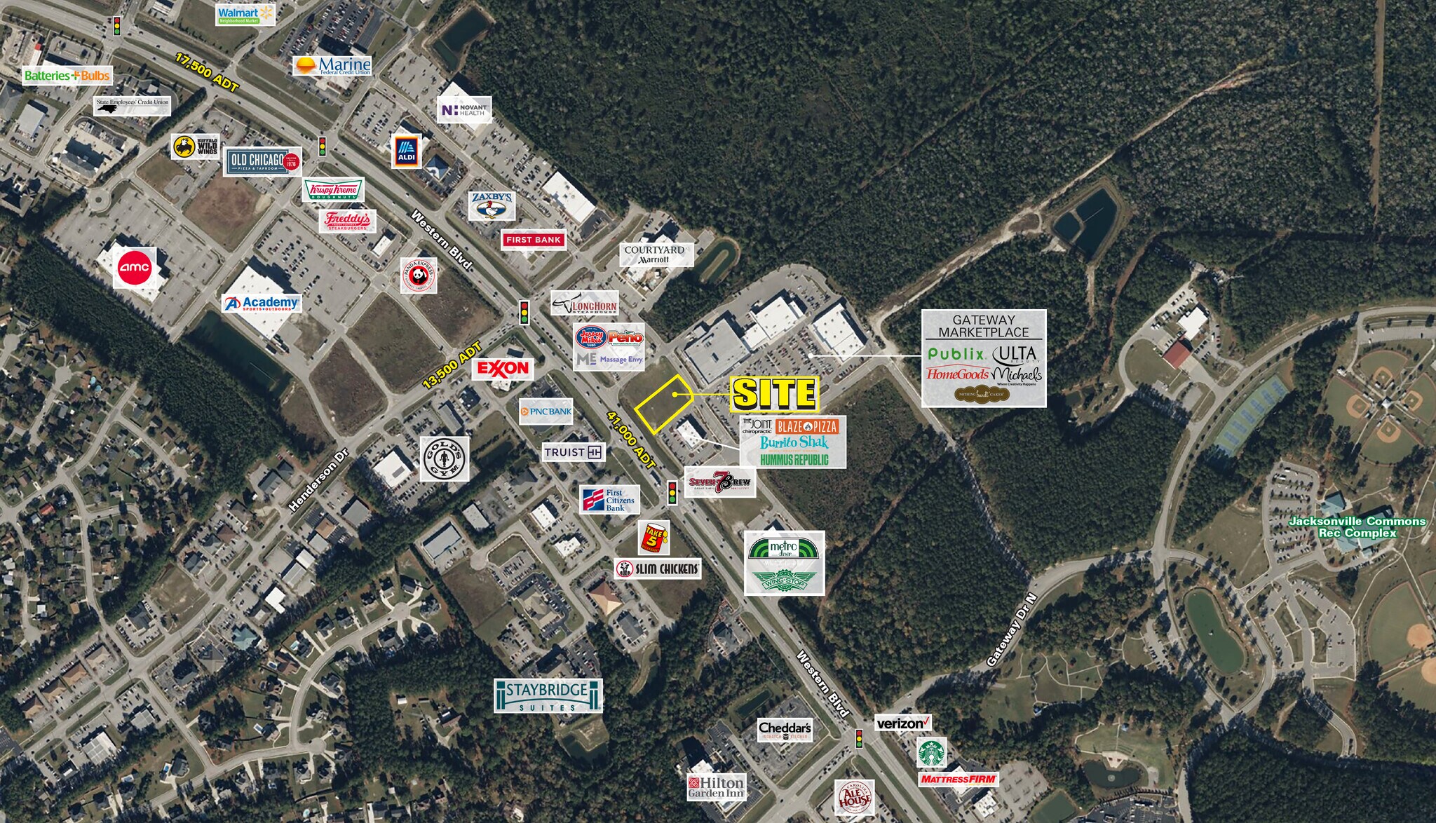 3050-3100 Western Blvd, Jacksonville, NC à vendre Photo du bâtiment- Image 1 de 4