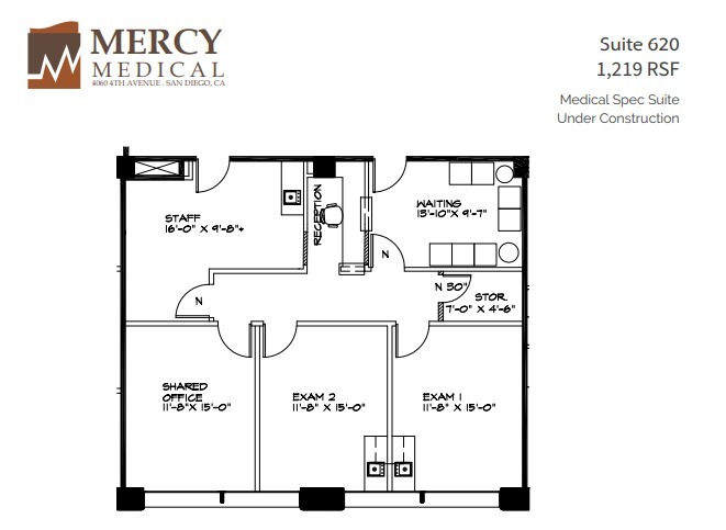 4060 4th Ave, San Diego, CA à louer Plan d  tage- Image 1 de 6