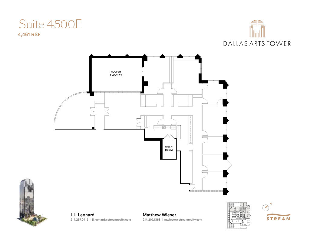 2200 Ross Ave, Dallas, TX à louer Plan d  tage- Image 1 de 1